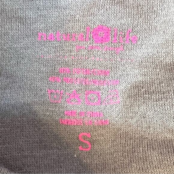 Natural Life Women’s Sz S Gray Rainbow Smile Sweatshirt Pockets Daisy Comfy - Picture 11 of 11